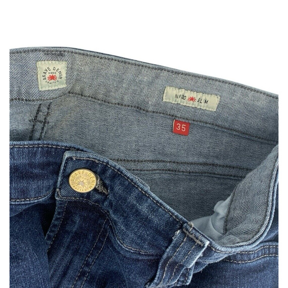 Agave No 30 Slim Jeans Mens Dark Wash Stretch Hand Crafted Size 35 - Picture 8 of 10